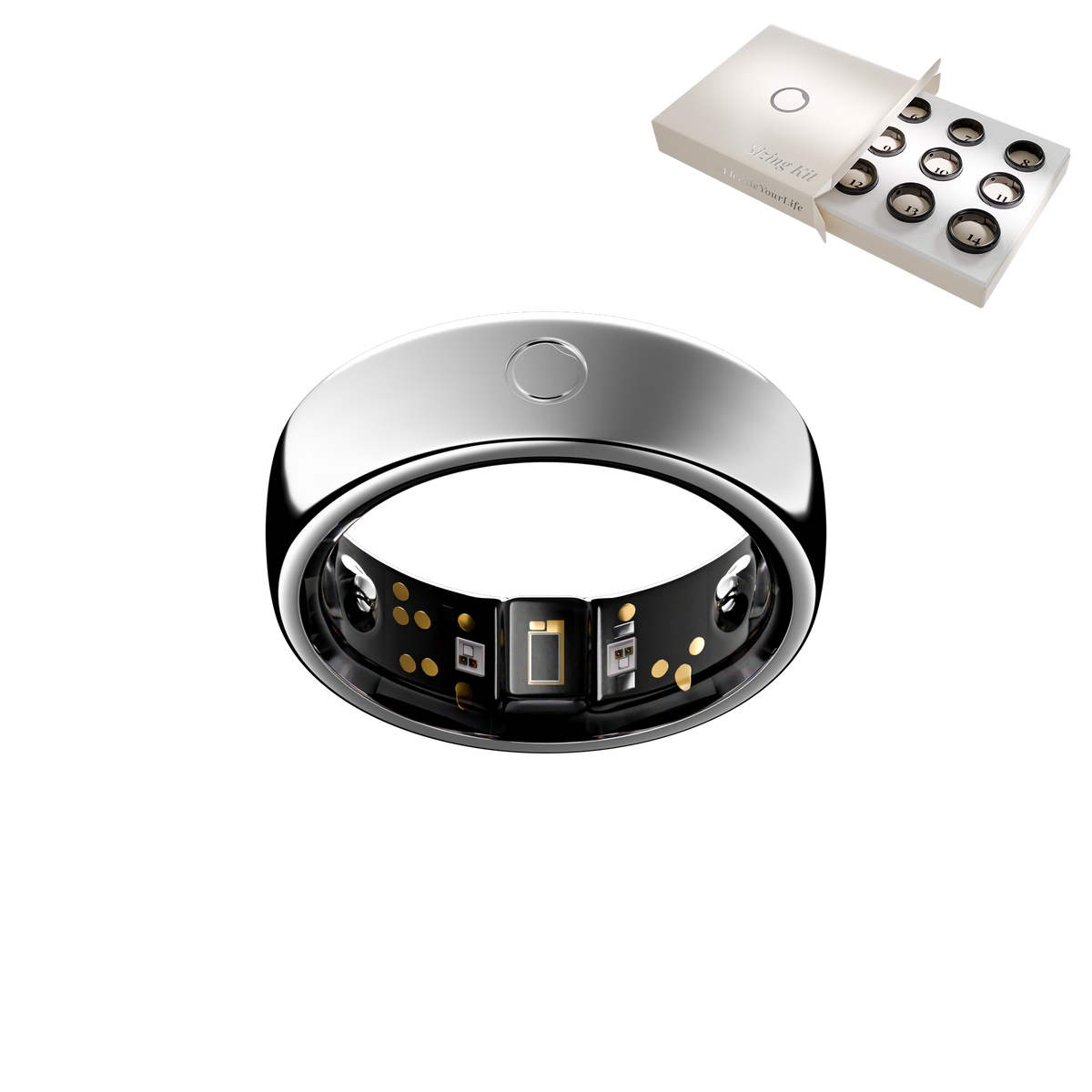 Circular ring Silver with Sizing Kit